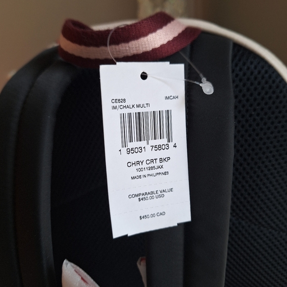 Brand New Limited Coach Court Backpack With Cherry Print - Picture 10 of 11